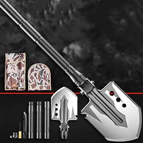 في الهواء الطلق مجرفة قابلة للطي أداة متعددة بقاء للطي التخييم مجرفة Outdoor Folding Shovel Multi-Tool Survival Folding Camping Shovel