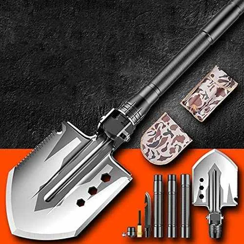 في الهواء الطلق مجرفة قابلة للطي أداة متعددة بقاء للطي التخييم مجرفة Outdoor Folding Shovel Multi-Tool Survival Folding Camping Shovel