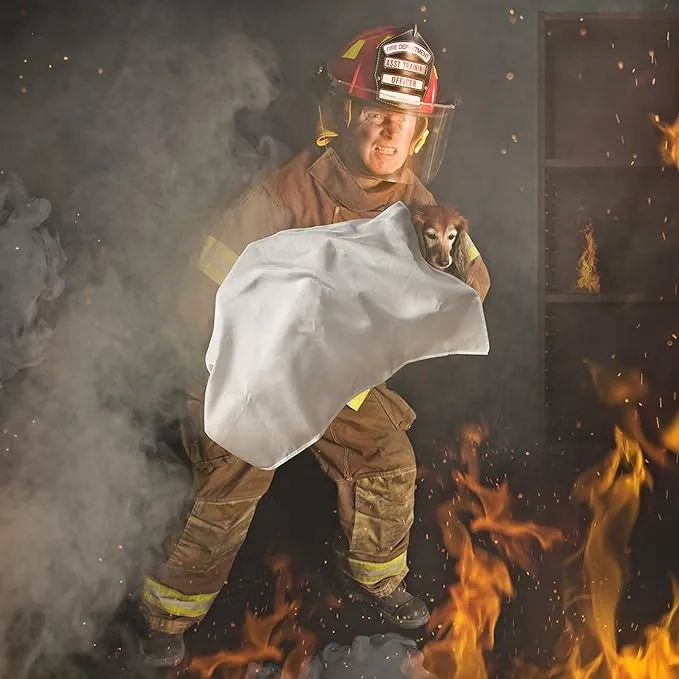 2Pack 39.3x39.3In Large Fire Blanket, Fiberglass Fire Emergency Blankets, Suppression Flame Retardant Fireproof Survival Safety Blanket for Kitchen Home Car Office Warehouse School Fireplace