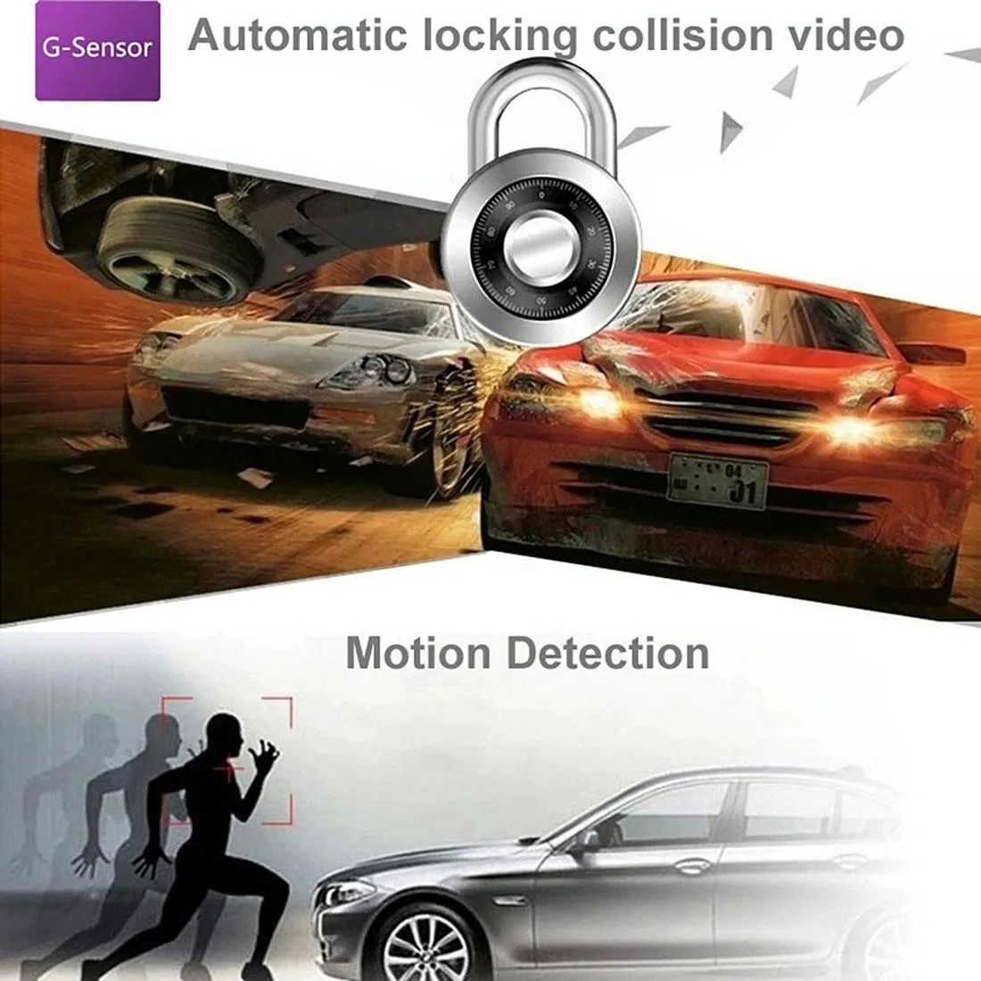 3.0 Lcd Car Dvr Camera with 720p Hd 3.0mp 170 Degree Wide Angle View