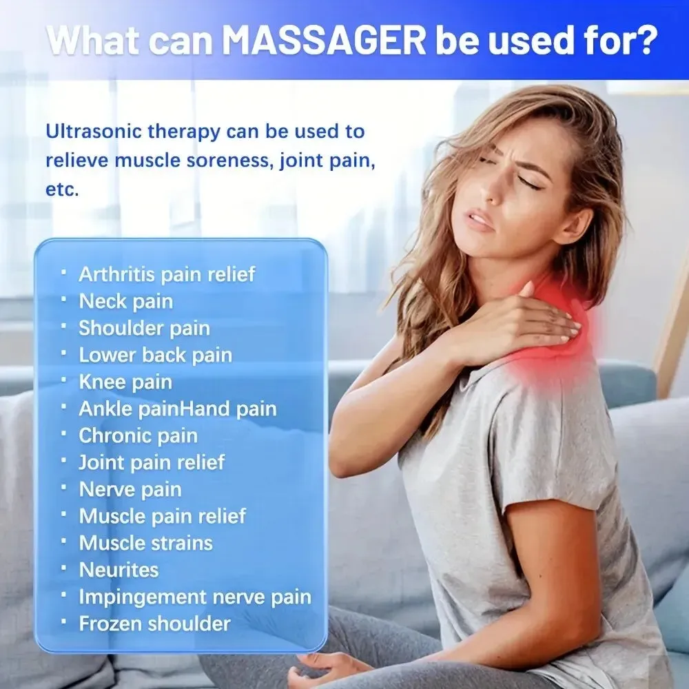 8 Mode Rechargeable Neck Massager with Remote Control Ems Low Frequency Pulse for Muscle Relaxation and Pain Relief