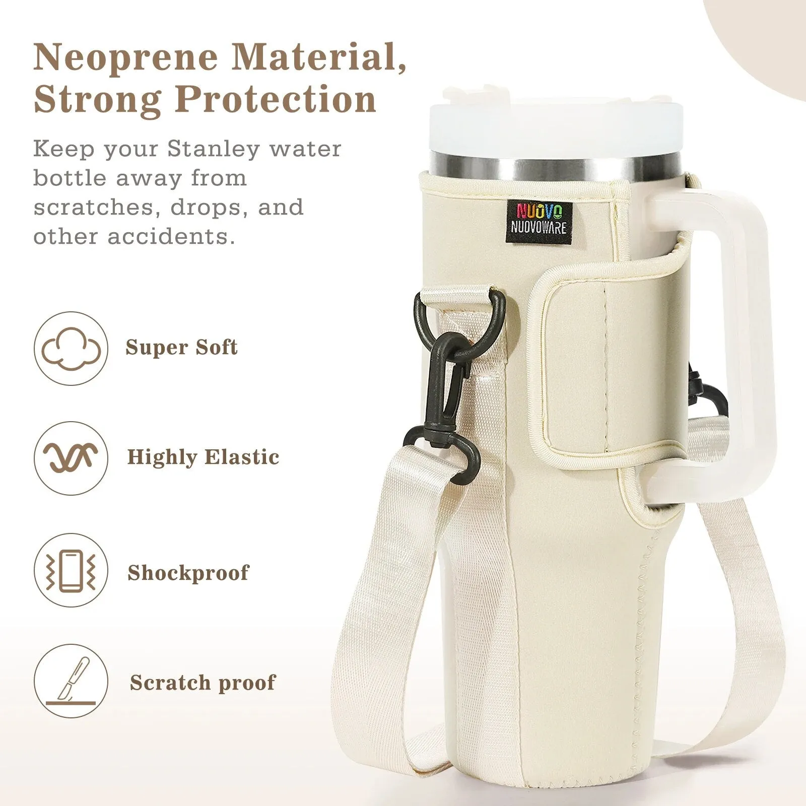 Adjustable Water Bottle Carrier for Stanley Quencher H2.0 40oz