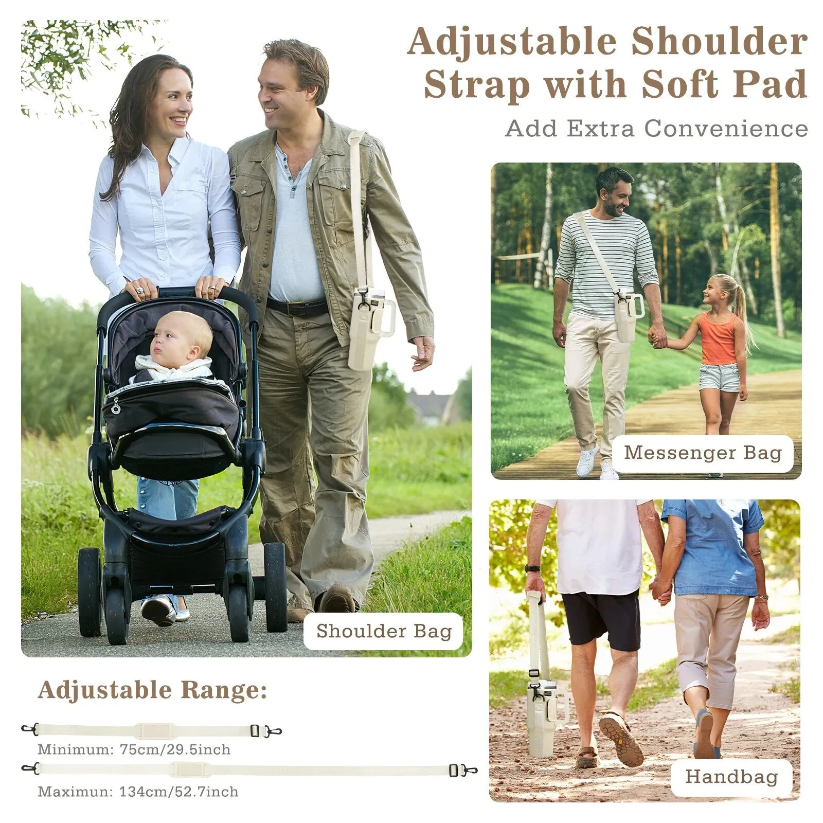 Adjustable Water Bottle Carrier for Stanley Quencher H2.0 40oz