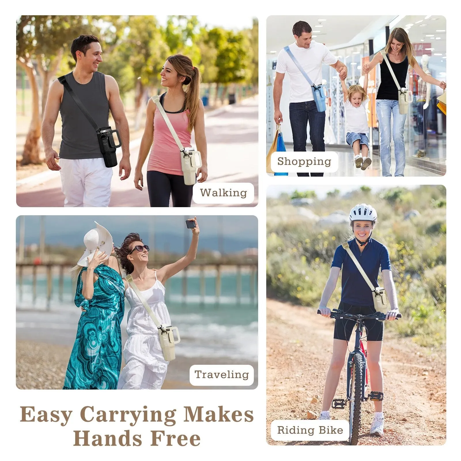 Adjustable Water Bottle Carrier for Stanley Quencher H2.0 40oz