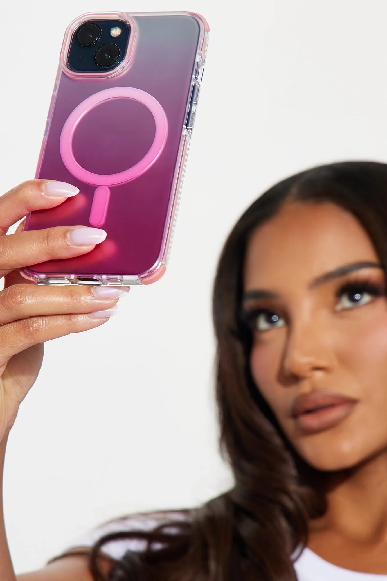 Alanna iPhone 14 Pro Case With Magnet Ring - Pink