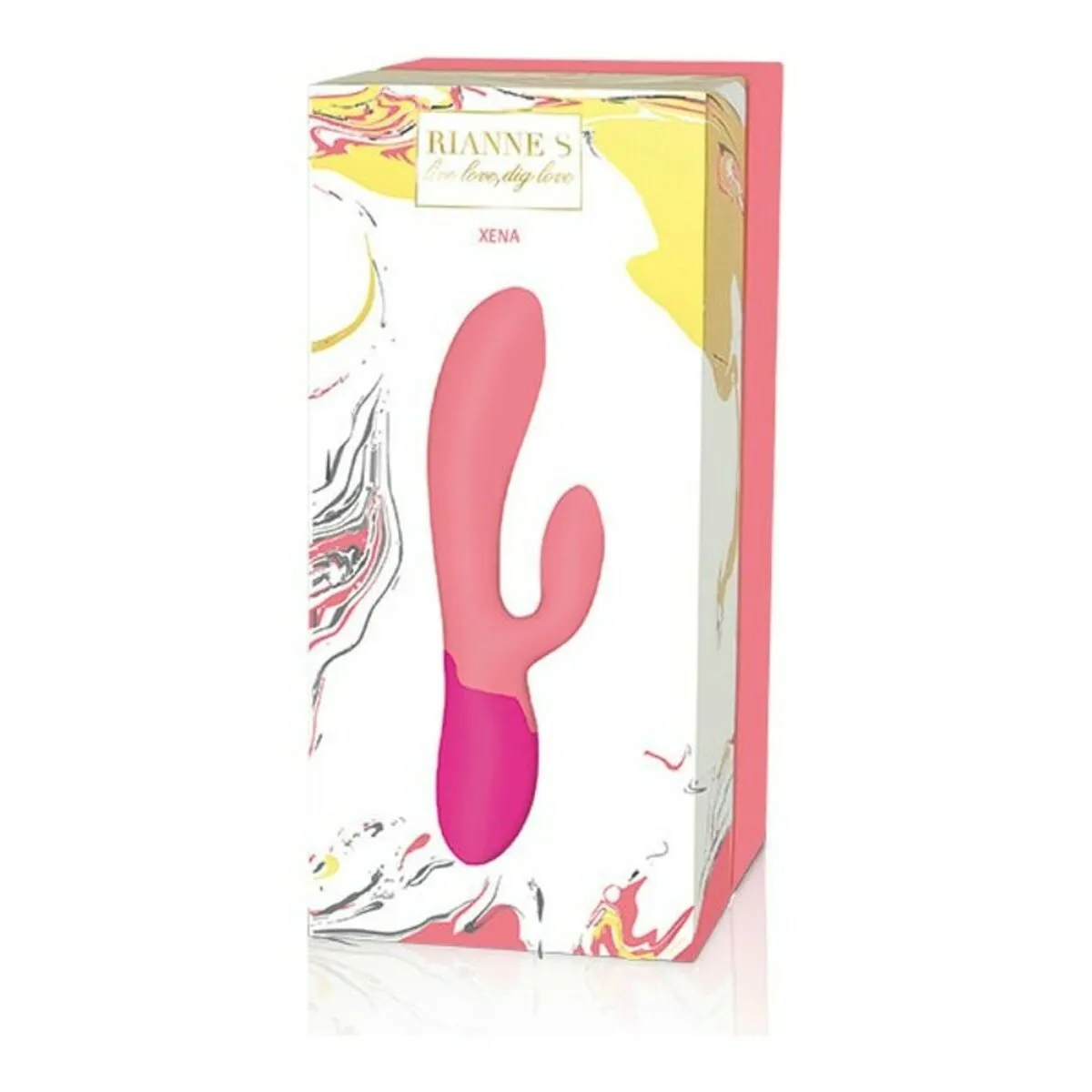 Dual Stimulation Vibe by Rianne s Essentials Xena Rabbit Coral Pink