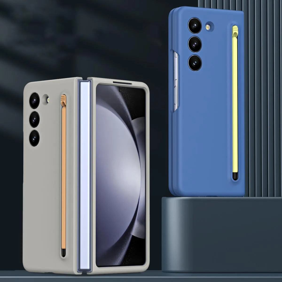 Enhanced Shockproof Phone Case for Samsung Galaxy z Fold 4 - Pen Design