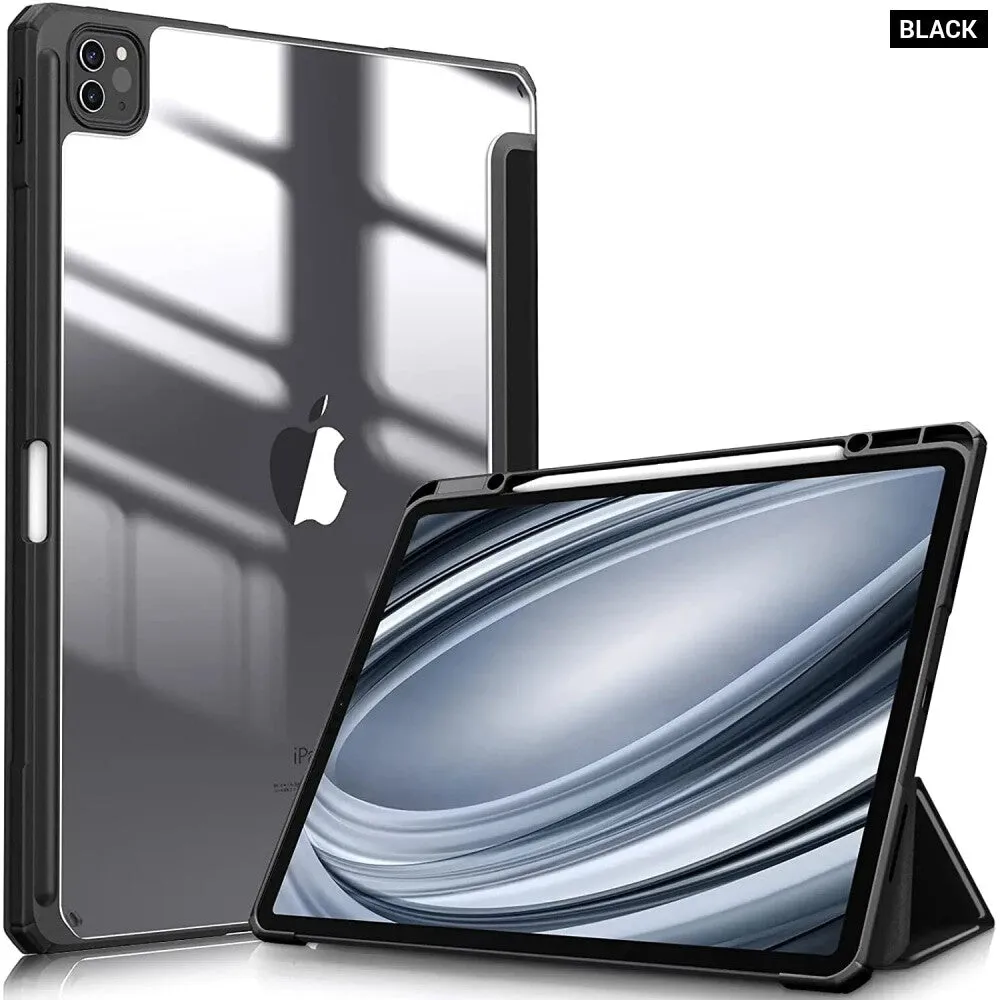 For Ipad 10.2 9th 8th 7th 10 10th Generation Pro 11 12.9 Air 5 4 10.9 Clear Pencil Holder Case