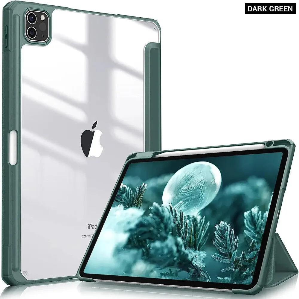 For Ipad 10.2 9th 8th 7th 10 10th Generation Pro 11 12.9 Air 5 4 10.9 Clear Pencil Holder Case