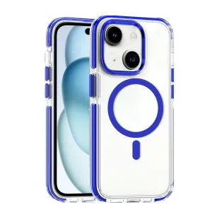 For Iphone 15 Dual-Colour Magsafe Tpu Hybrid Clear Pc Shockproof Phone Case