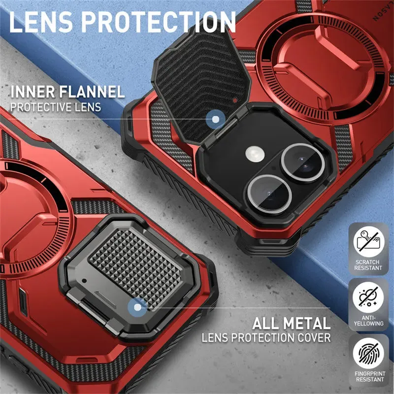 For Iphone 16 6.1" Armorbox Full-body Rugged Holster Bumper Phone Case with Built-in Screen Protector