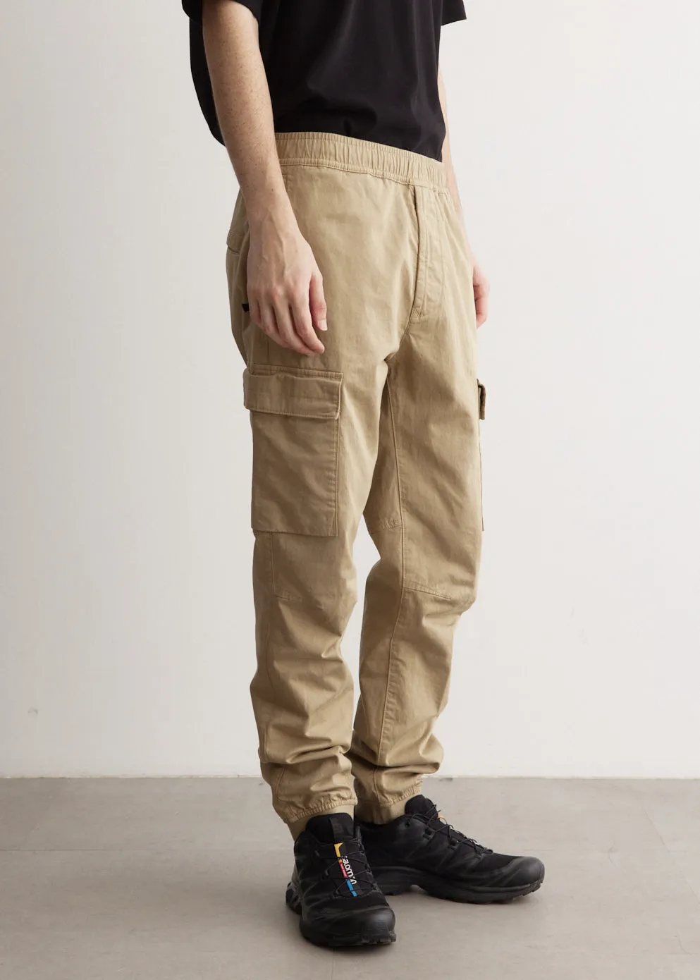 Regular Fit Tapered Stretch Cotton Cargo