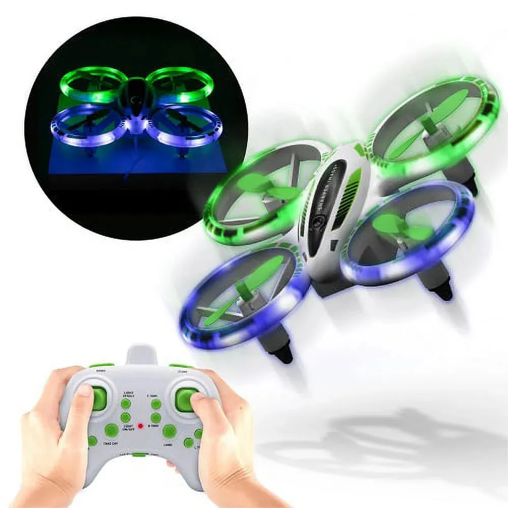 Sharper Image 2.4GHz RC Glow up Stunt Drone with LED Lights