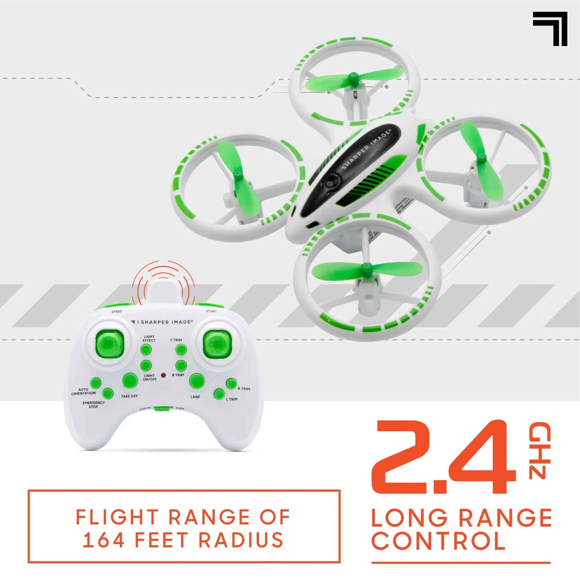 Sharper Image 2.4GHz RC Glow up Stunt Drone with LED Lights
